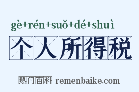 个人所得税是什么意思的图片